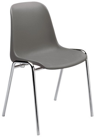 Chaise empilable PAULA RV - accrochable -gris foncé