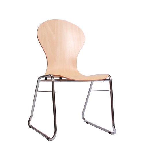 Holzschalenstuhl / Stapelstuhl COMBISIT C10 ohne Sitz- und Rückenpolster